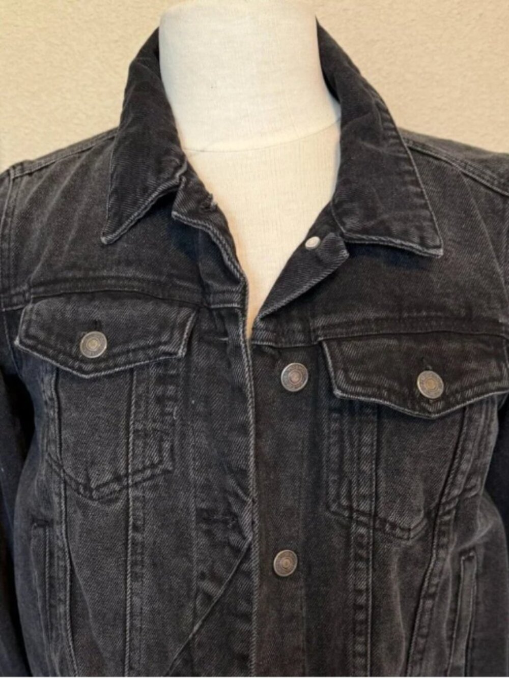 Free People Black Denim Jacket